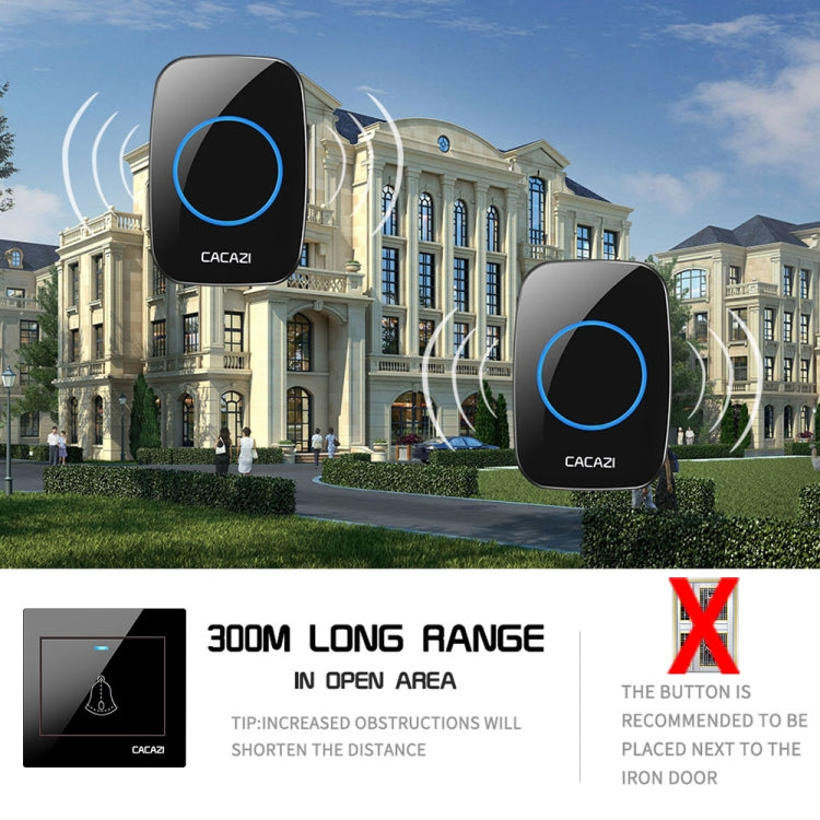 CACAZI H10 1 For 1 Wireless Smart Doorbell without Battery CACAZI H10 1 For 1 Wireless Smart Doorbell without Battery